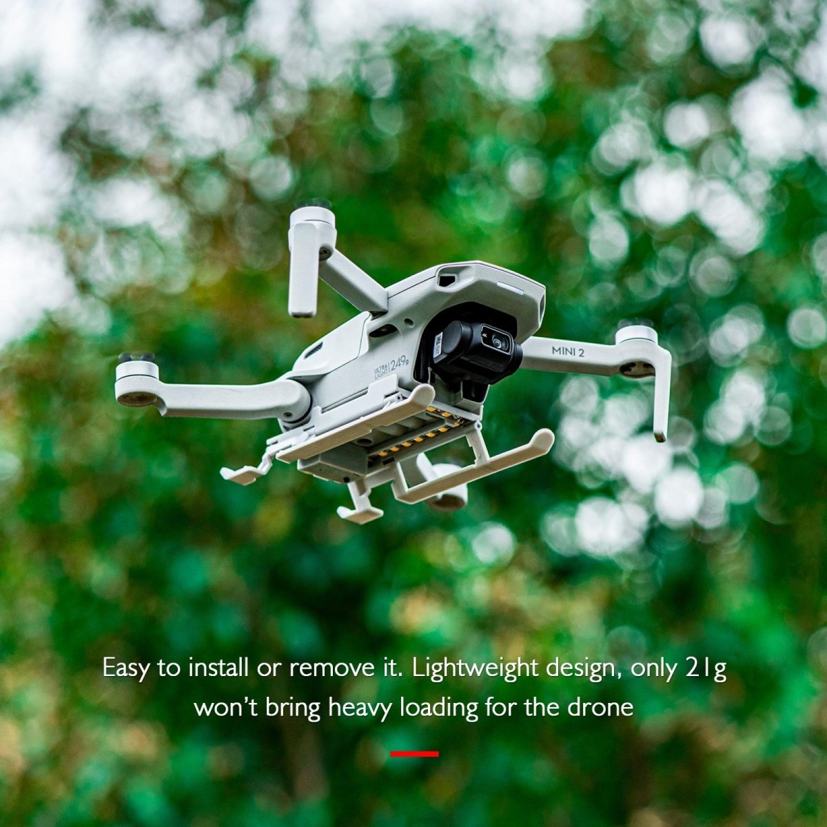 Foldable Landing Gear Extender For Dji Mini 2 / Mavic Mini With Led Night Light