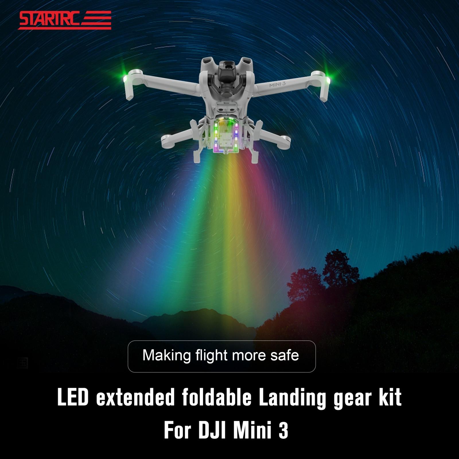 Foldable Landing Gear For Dji Mini 3 - Anti-Fall & Heightened