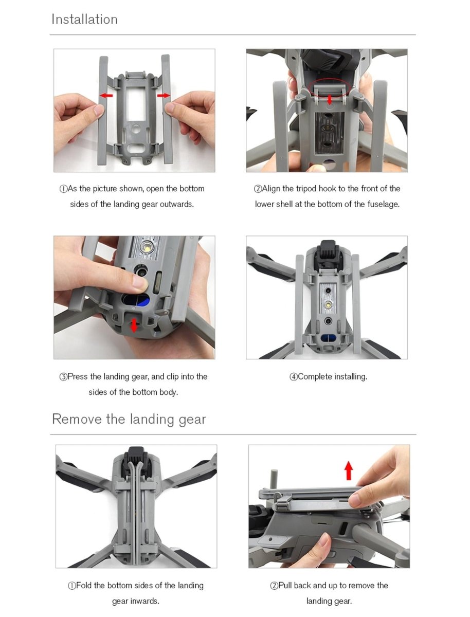 Heightened Landing Gear For Dji Mavic Air 2 / 2S - Anti - Fall & Anti - Dirt
