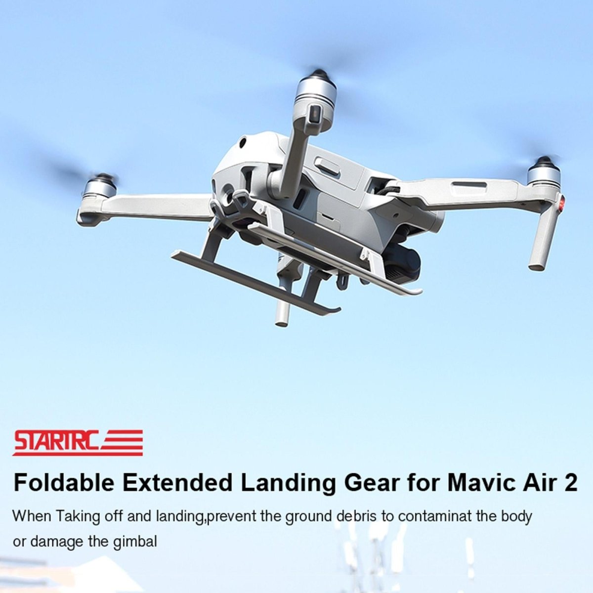 Heightened Landing Gear For Dji Mavic Air 2 / 2S - Anti - Fall & Anti - Dirt