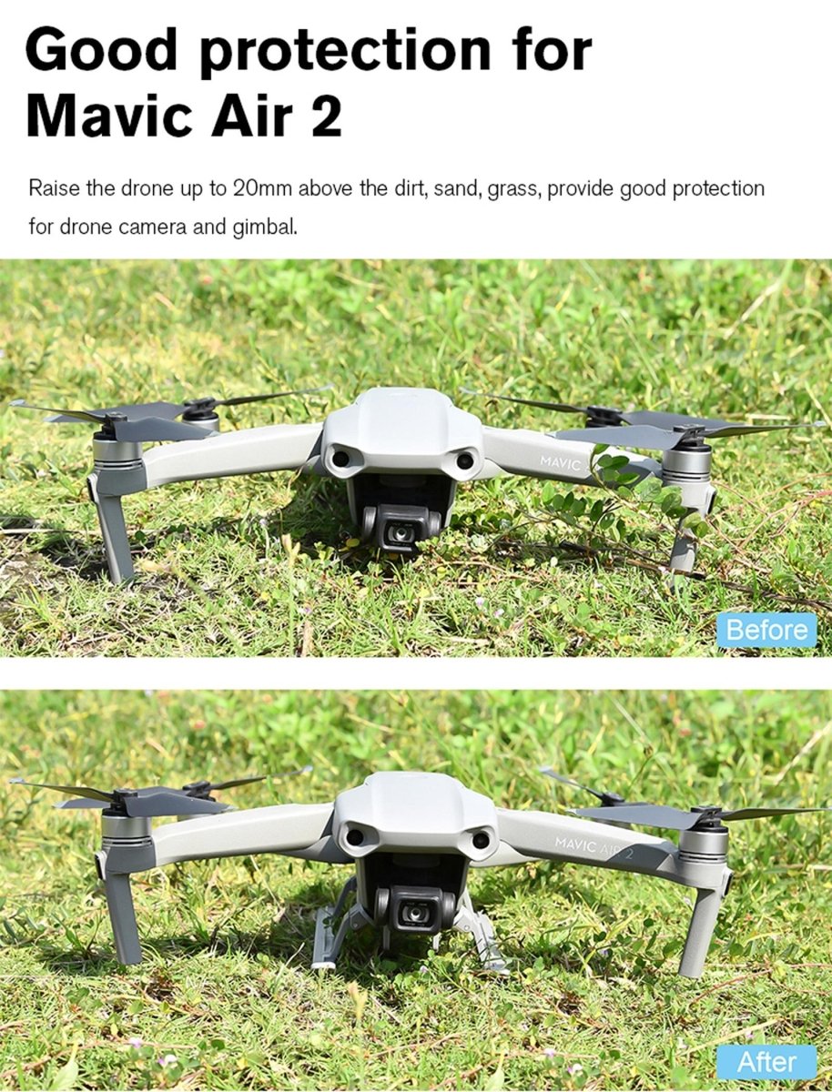 Heightened Landing Gear For Dji Mavic Air 2 / 2S - Anti - Fall & Anti - Dirt