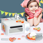 Kids Kitchen Play Set Wooden Toys Children