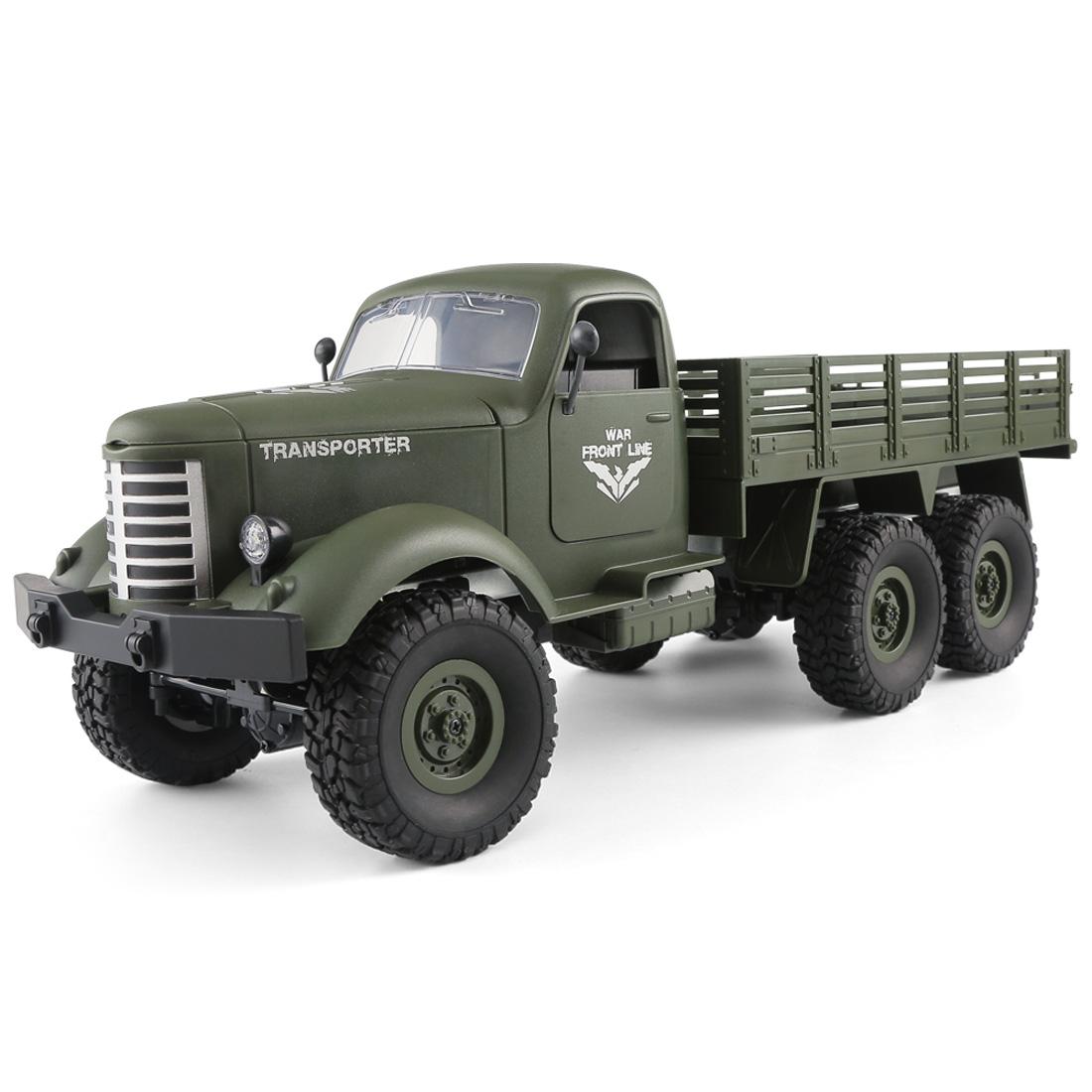 Mini 2.4Ghz Rc 6Wd Tracked Military Truck - Army Green