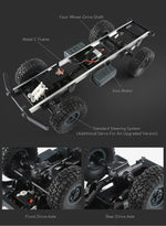 Mini 2.4Ghz Rc 6Wd Tracked Military Truck - Army Green