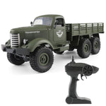 Mini 2.4Ghz Rc 6Wd Tracked Military Truck - Army Green