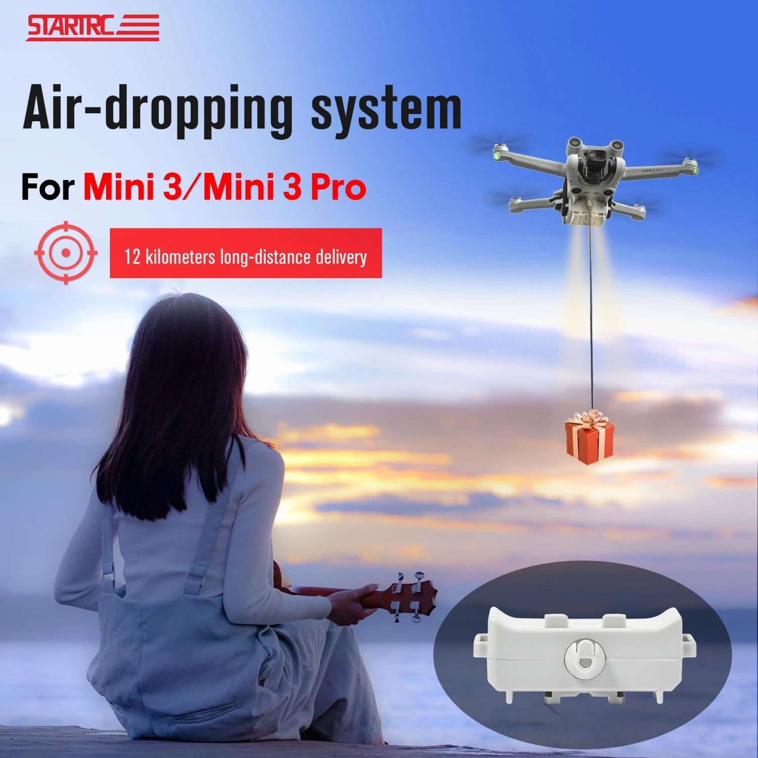 Parabolic Air Dropper For Dji Mini 3 / 3 Pro - Thrower Bracket