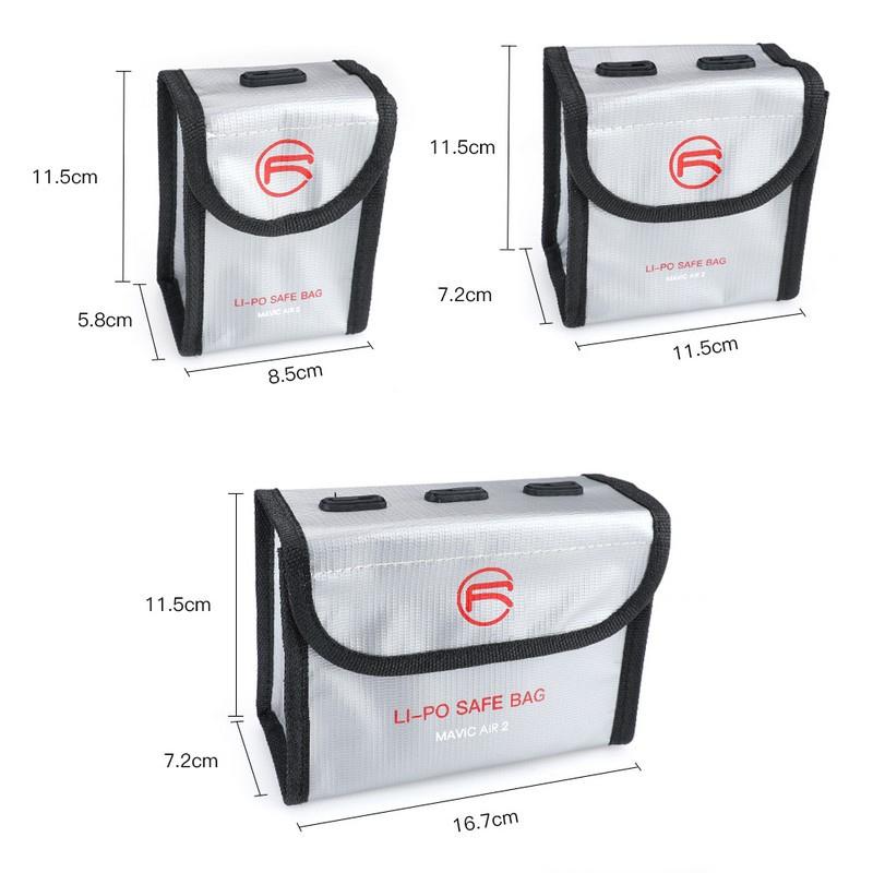 Securely Store 2 Li - Po Batteries For Dji Fpv Combo With Explosion - Proof Bag