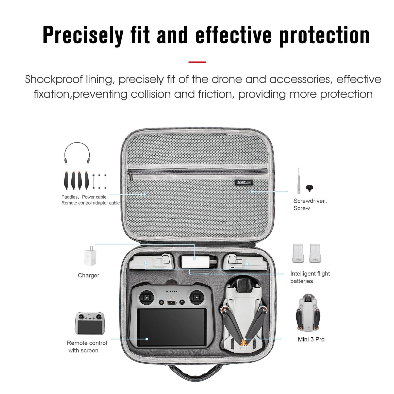 Waterproof Shoulder Bag For DJI Mini 3 Pro Storage