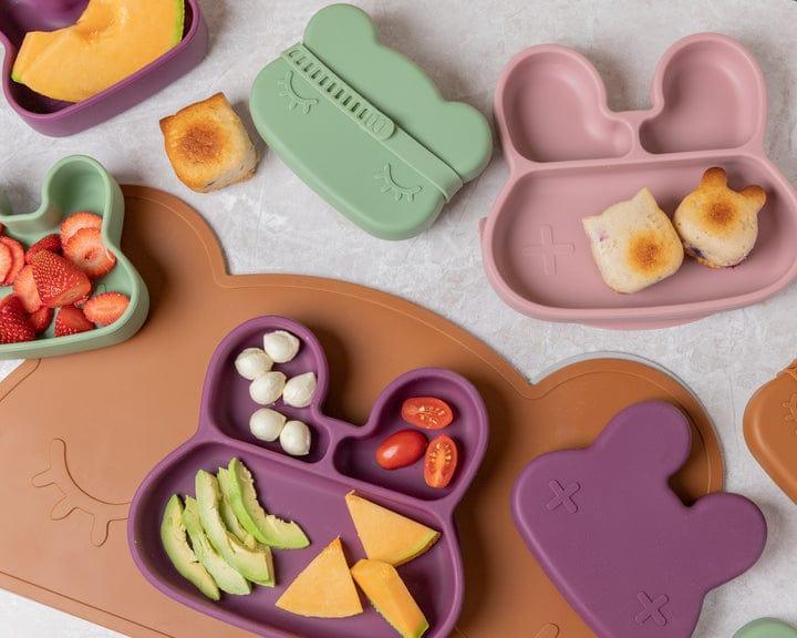 We Might Be Tiny Bunny Stickie Plate Plum - '0794712482116 Toy Chest Australia 2