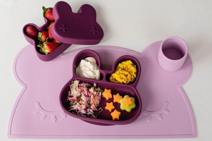We Might Be Tiny Bunny Stickie Plate Plum - '0794712482116 Toy Chest Australia 4