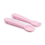 We Might Be Tiny Feedie Fork Spoon Set - Powder Pink - '0735850225470 Toy Chest Australia 2