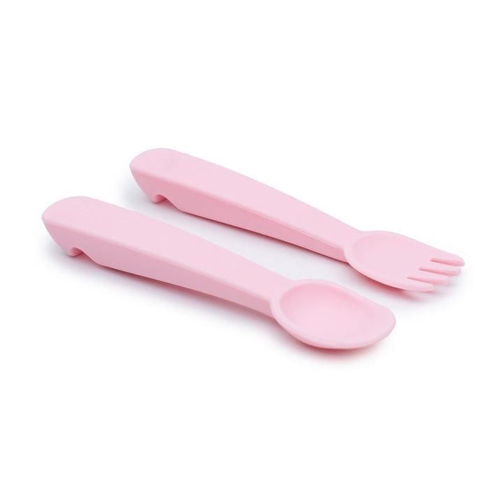 We Might Be Tiny Feedie Fork Spoon Set - Powder Pink - '0735850225470 Toy Chest Australia 2
