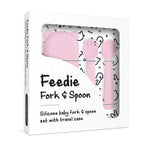 We Might Be Tiny Feedie Fork Spoon Set - Powder Pink - '0735850225470 Toy Chest Australia 3