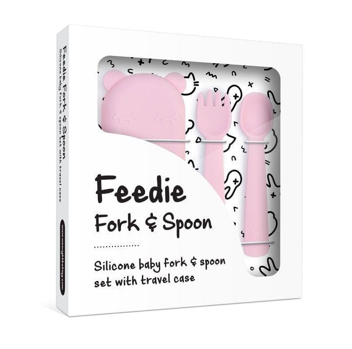 We Might Be Tiny Feedie Fork Spoon Set - Powder Pink - '0735850225470 Toy Chest Australia 3