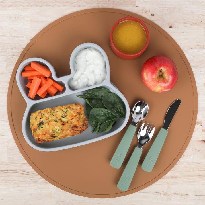 We Might Be Tiny Round Placie? Silicone Placemat Grey - '0735850225807 Toy Chest Australia 7